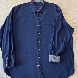 Robert Graham Men's Blue Long Sleeve Shirt 3XLT